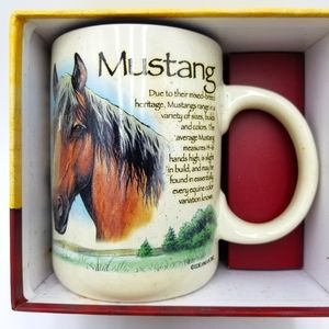 American Expedition Stoneware Mustang Horse Coffee Mug